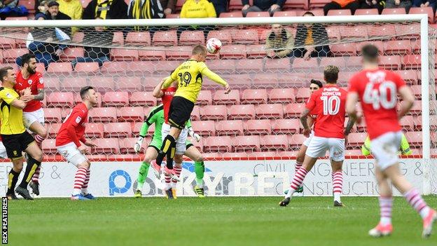 Luke Varney's scores the goal to ensure Burton's safety
