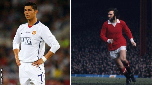 George Best and Cristiano Ronaldo