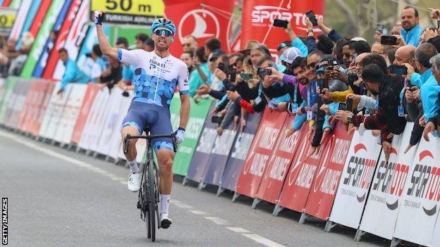 Patrick Bevin wins stage seven of the Tour of Turkey