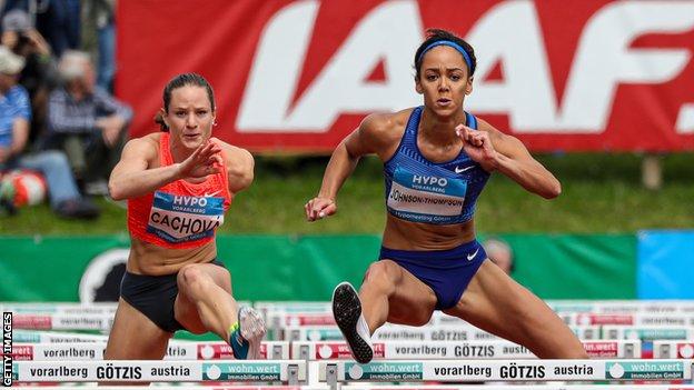 Katarina Johnson-Thompson: British heptathlete leads Gotzis Hypo ...