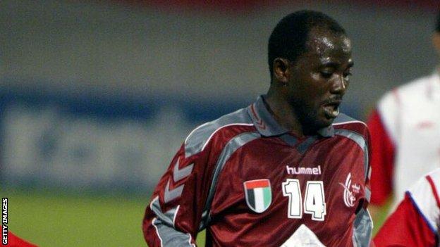 Sierra Leone's Lamin Conteh in action for UAE side Al Wahda