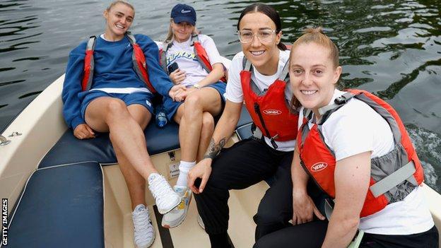 Georgia Stanway, Leah Williamson, Lucy Bronze and Keira Walsh