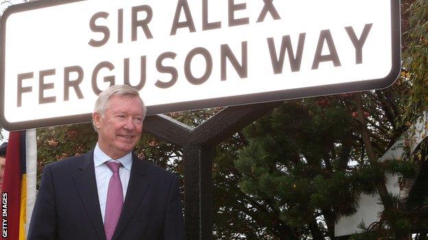 Sir Alex Ferguson receives the honorary freedom of the Borough of Trafford and has a street renamed after him