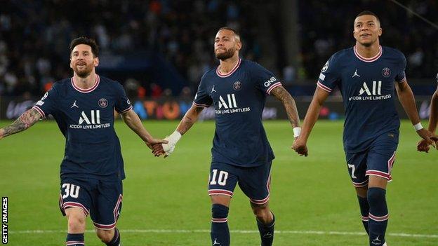 PSG now have Lionel Messi, Neymar and Kylian Mbappe on the front line
