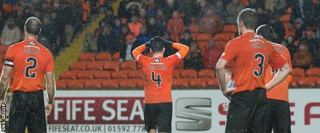 Dundee United are seven points adrift at the bottom of the Premiership
