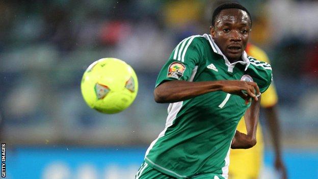Ahmed Musa in action for Nigeria at the 2013 Africa Cup of Nations