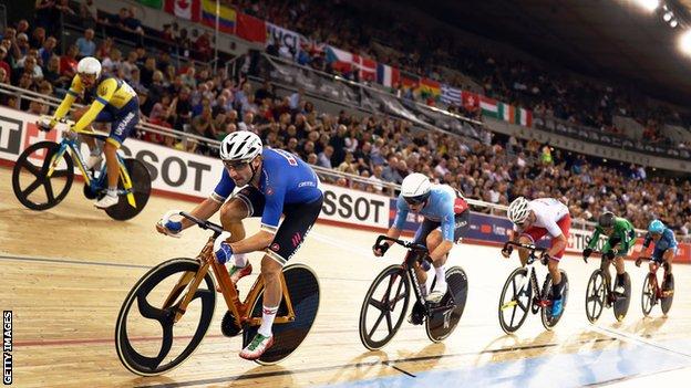 Riders at Lee Valley VeloPark in London