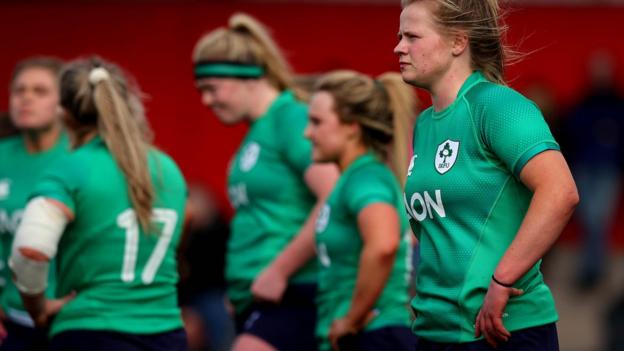 The Ireland players were dejected after another heavy Six Nations defeat on Saturday against France