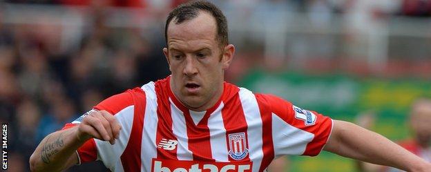 Charlie Adam in action for Stoke