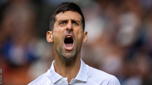 Novak Djokovic screaming