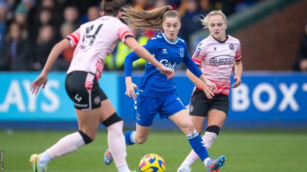 Everton's Jess Park during WSL match at Walton Hall Park v Reading