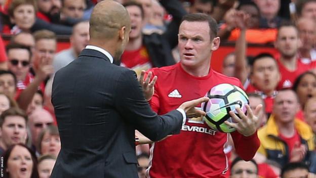 Wayne Rooney and Pep Guardiola