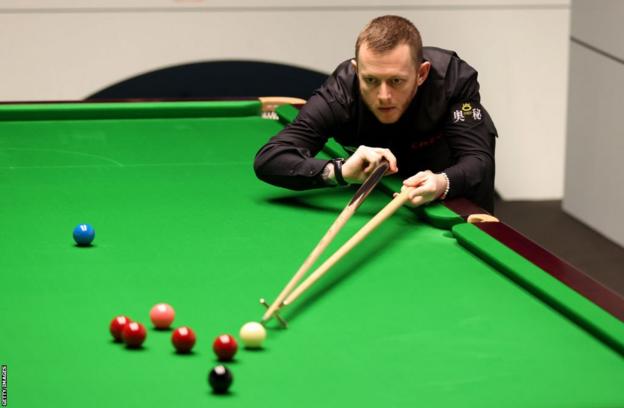 Mark Allen in action at the World Championship