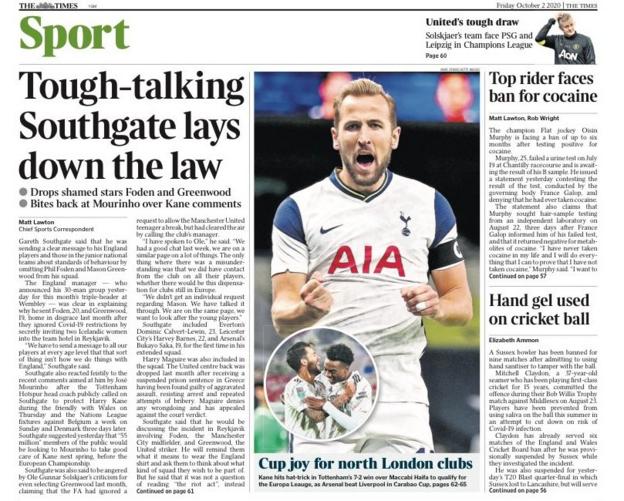 Friday's back pages BBC Sport