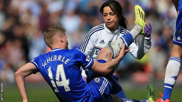 Eva Carneiro while working as Chelsea's first team doctor