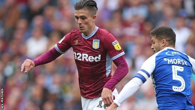 Jack Grealish was making his first appearance since the collapse of his proposed transfer window move to Tottenham Hotspur