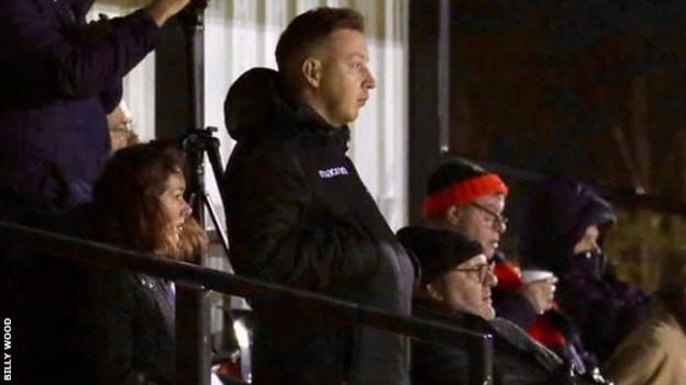 Hastings United chairman and CEO Billy Wood watches the team in action