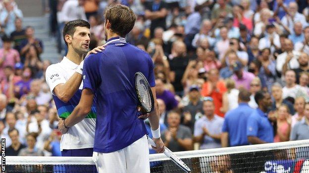 Novak Djokovic and Daniil Medvedev