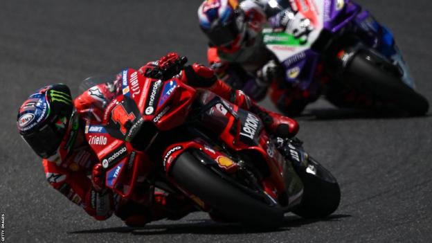 Francesco Bagnaia riding a motorbike