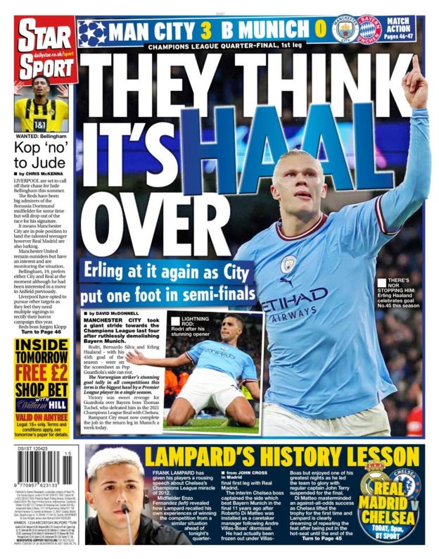 Wednesday's Back Pages - BBC Sport