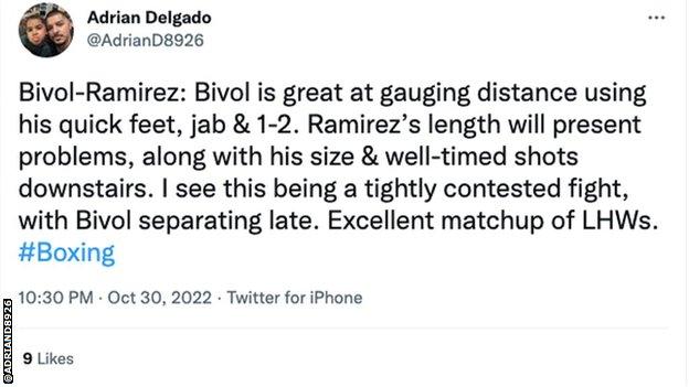 Prediction for Bivol v Ramirez.