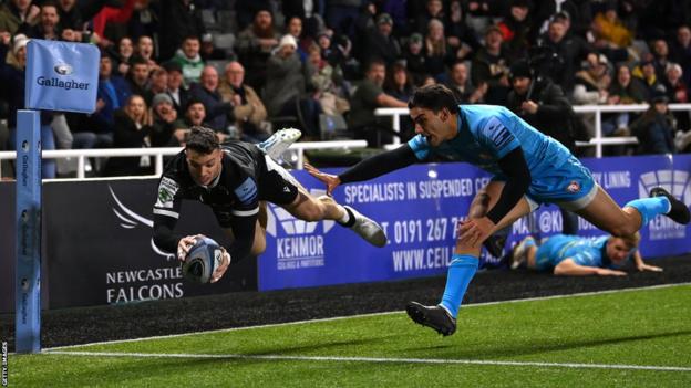 Elliott Obatoyinbo of Newcastle Falcons during Newcastle Falcons' News  Photo - Getty Images