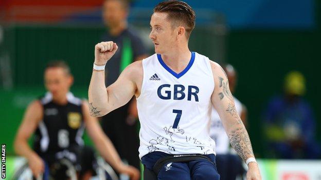 GB wheelchair basketball player Terry Bywater
