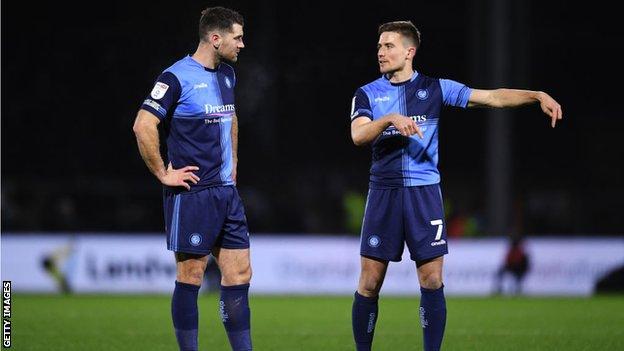 Sam Vokes and David Wheeler of Wycombe