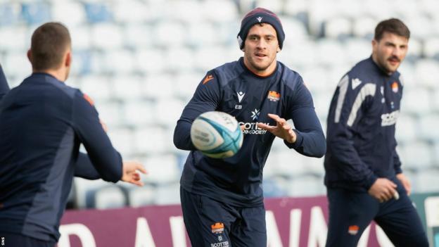 Edinburgh's Emiliano Boffelli during training