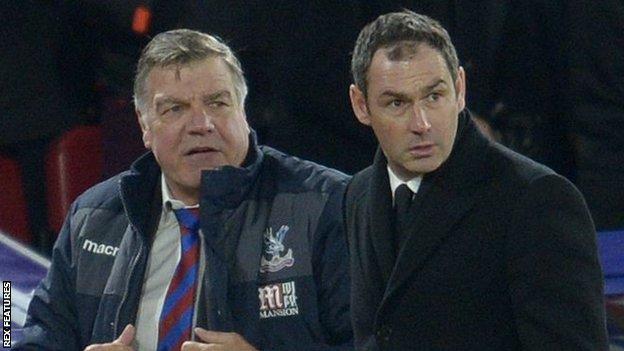 Sam Allardyce and Paul Clement concentrate on their players