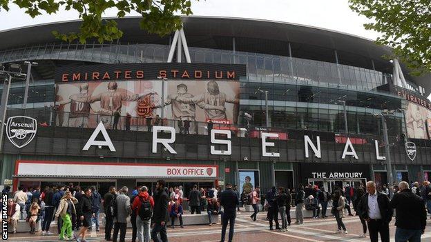 Una vista general del Emirates Stadium