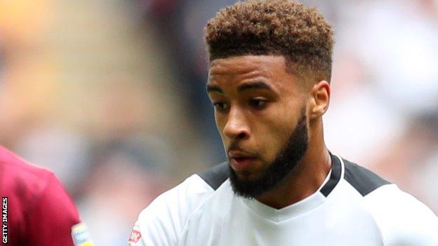 Jayden Bogle played for Derby County in the Championship play-off final last season