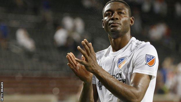Nigerian Fanendo Adi in action for FC Cincinnati
