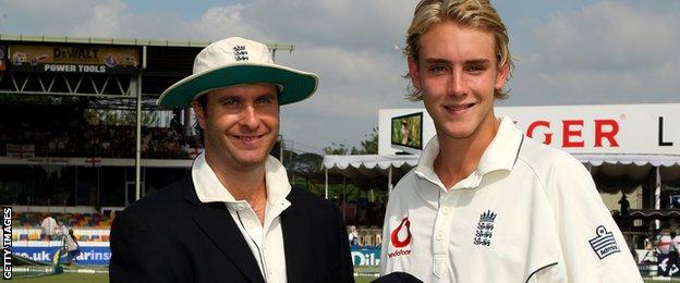 Michael Vaughan and Stuart Broad