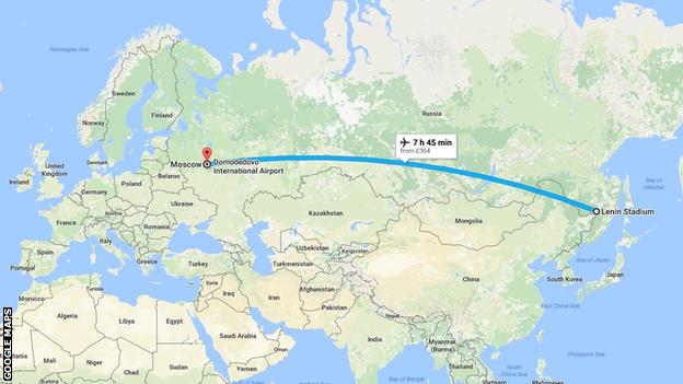 Khabarovsk to Moscow