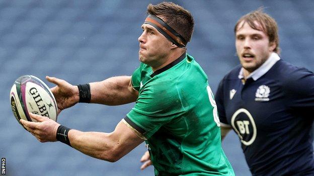 CJ Stander (left) in action at Murrayfield on Sunday