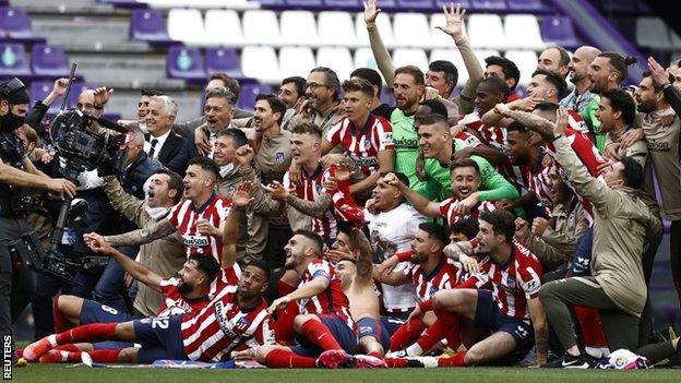 Atletico Madrid players celebrate