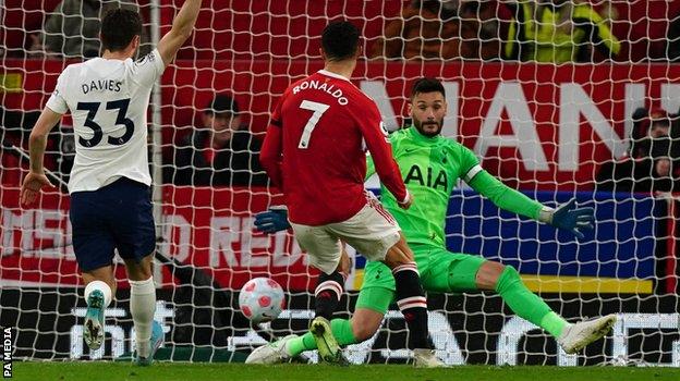 El segundo gol de Cristiano Ronaldo ante el Tottenham, a los 38 minutos