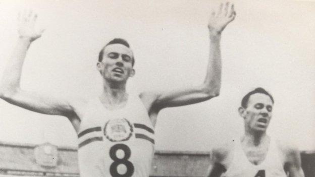 Derek Graham clinches victory in a British and Irish two-mile record at London's White City in June 1965