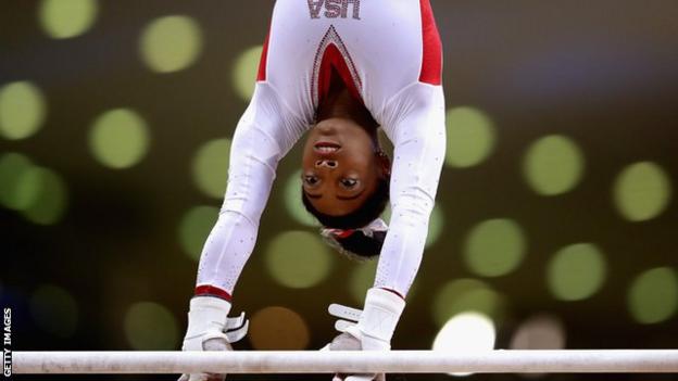 Simone Biles competing