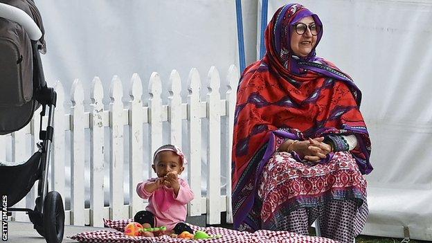 Baby Fatima and her grandmother