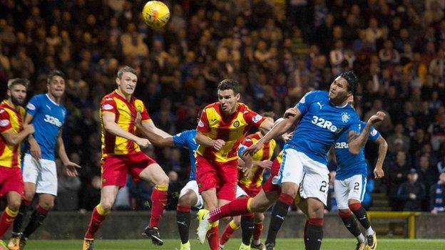 Rangers midfielder Carlos Pena