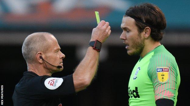Preston North End goalkeeper Chris Maxwell had never been sent off prior to their game against Ipswich Town