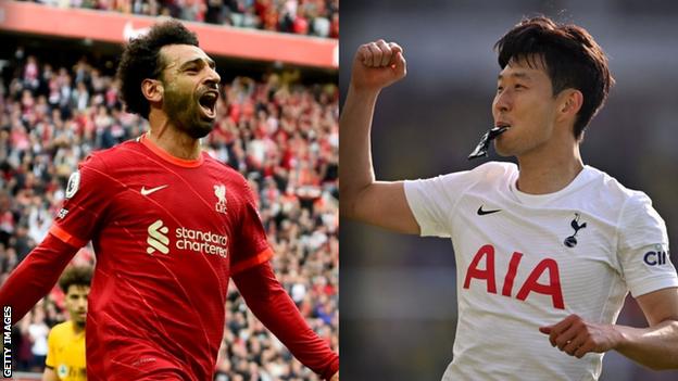 Mohamed Salah and Son Heung-min score