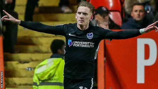 Portsmouth striker Ronan Curtis