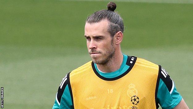 Gareth Bale in Real Madrid training