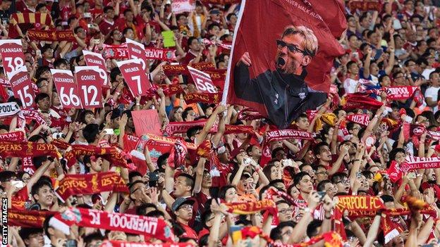 Liverpool fans in Hong Kong