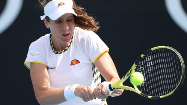 Australian Open: Johanna Konta loses to Ons Jabeur in first round thumbnail