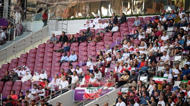 Empty seats at the Khalifa International Stadium