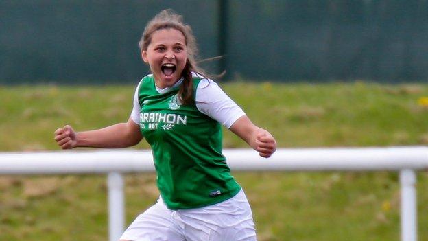 Late Abi Harrison winner puts Hibs into SWPL Cup final against Celtic